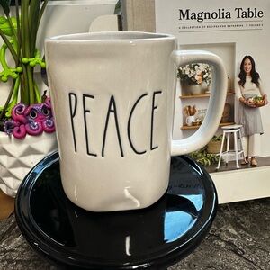 Rae Dunn Cream Peace Mug